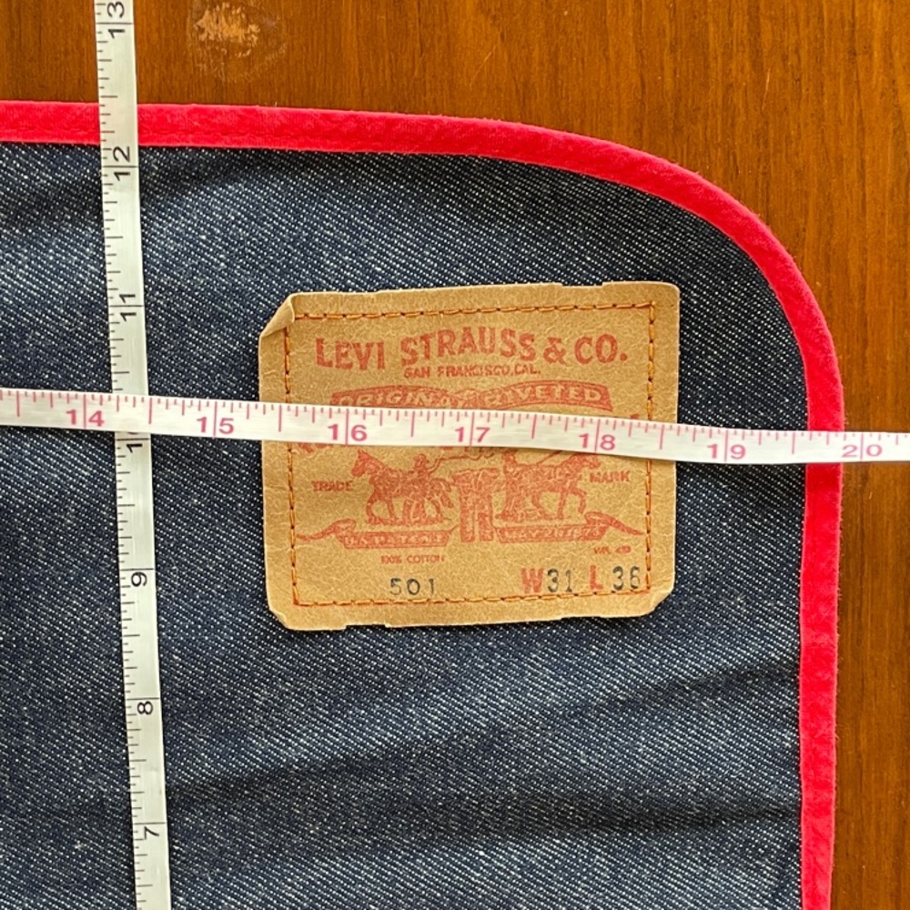 LEVIS 501 Denim Placemats with Pocket 1970s Vintage Set Of 2 RARE - Picture 17 of 17